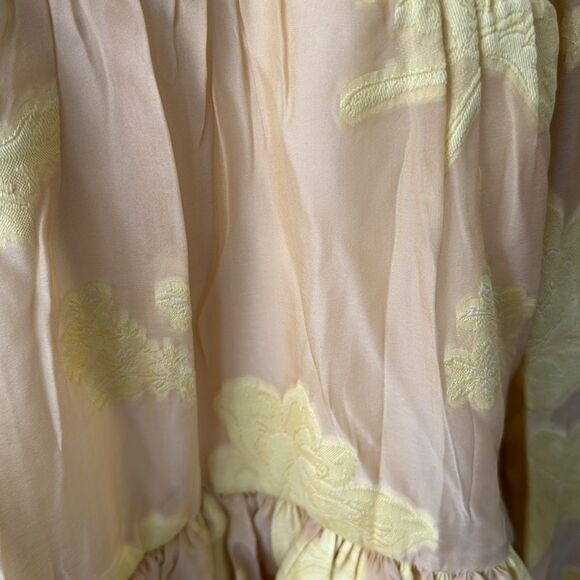 LoveShackFancy Zennia Off-Shoulder Silk Mini Dress - Picture 7 of 8